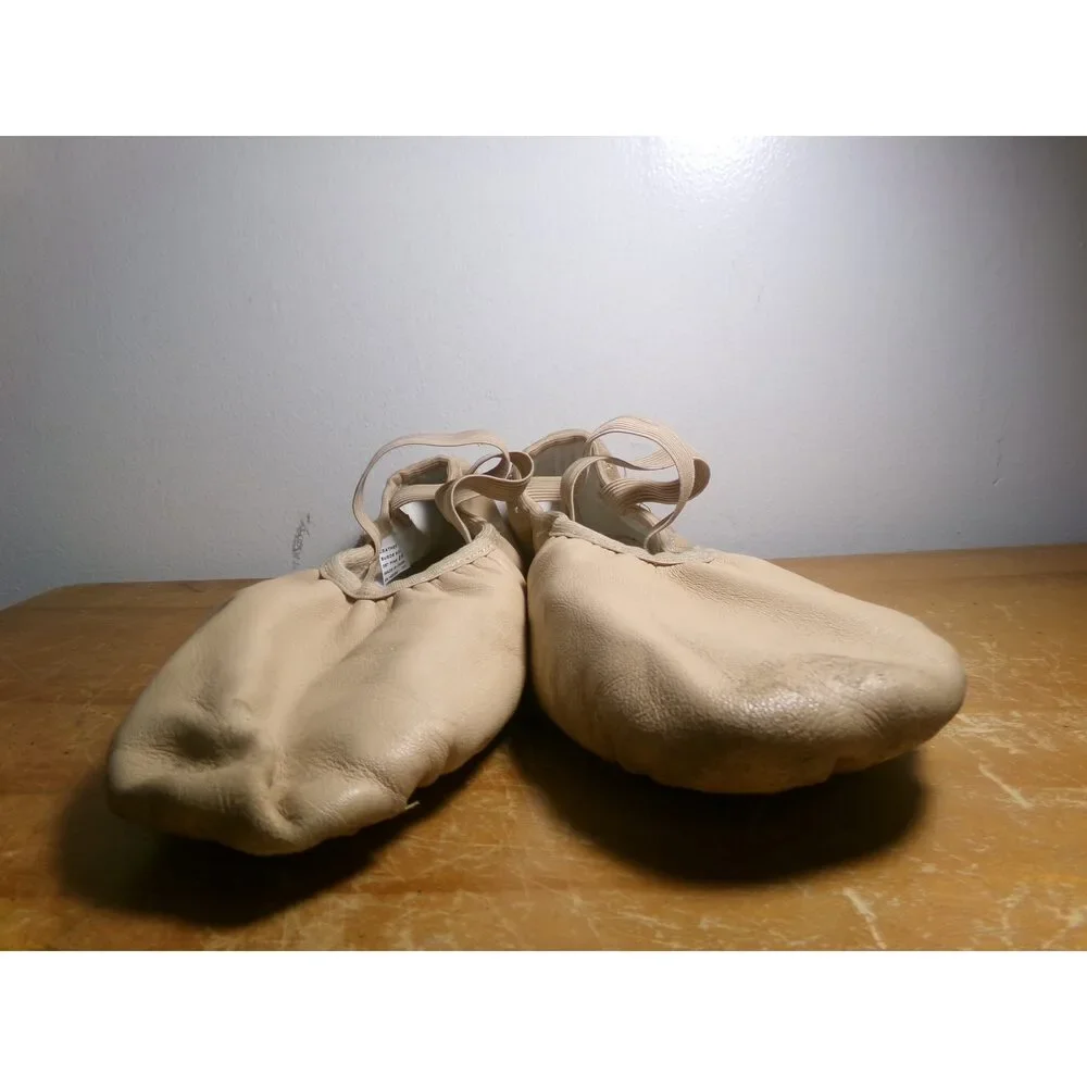 Pre-Owned Dance Ballet Shoes Danz N Motion 357 8M Adult Pink Leather Split Sole